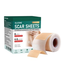 Medical Grade Silicone Scar Sheets,Professional Silicone Scar Tape,Silicone Scar Sheets For Surgical Scars,C-Section, Surgery, Keloid, Acne & Burn Scars - Waterproof (1 Pack)