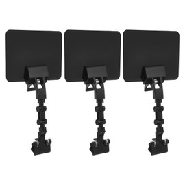 PATIKIL Sign Holder Clip 7" x 2",3Pcs Double Head Swivel Sign, Rotating Erasable Price Display Holder with Clamp Clip for Supermarket Business Merchandise,Black