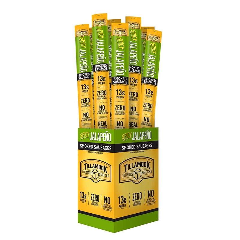 Tillamook All Natural, Real Hardwood Smoked Spicy Jalapeno Meat Stick,