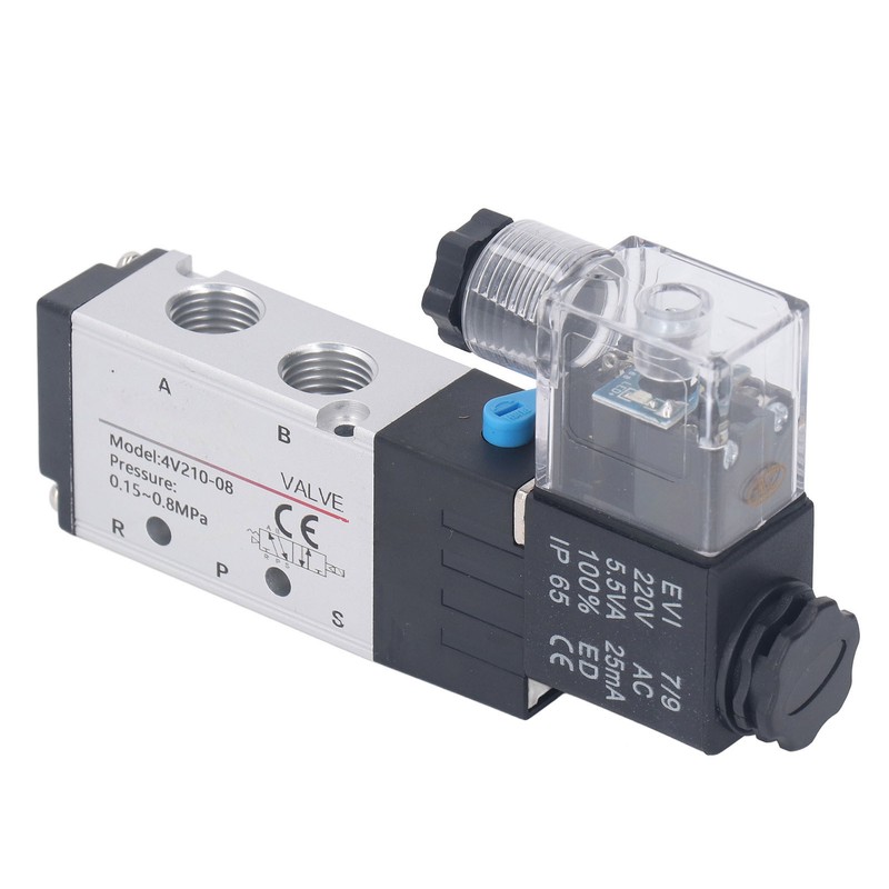 Pneumatic Solenoid Valve Electric Air Switch 2 Position 5 Way
