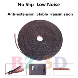 BZ 3D GT2 Timing Belt 10 m x 6 mm 3D Printer GT2 Belt, Timing Belt, Wear-resistant Nylon Teeth Surface for Prusa i3, Anet A8, i3 Mega, Ender 3/V2, Pro, Ender 5, CR10 and much more (10 m)