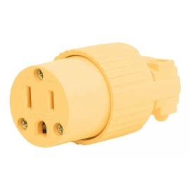 Volteck Contacto Ind Plástico 2 Polos 3 Hilos 15a 125v Volteck 46117 Color Amarillo