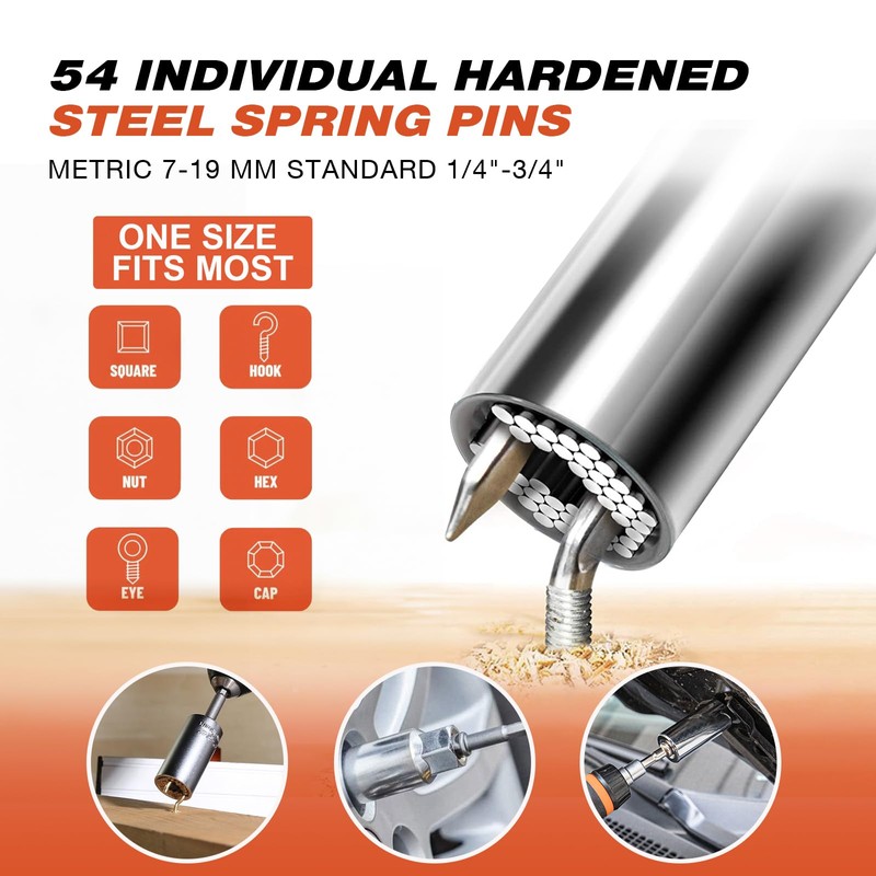 Universal Socket Tools, Super Socket Mechanic Tool, Nut Driver Unscrew