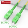 (1.6ft/0.5m) SC/APC to SC/APC Fiber Optic Internet Cable, OS2 Single