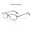 EYE ZOOM 3 Pack Extra Wide Rectangular Metal Reading Glasses