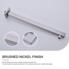 Square Shower Arm with Flange Heavy Duty Stainless Steel Rainfall