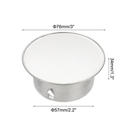 PATIKIL Chimney Hole Cap, 76mm(3 Inch) Adjustable Round Stainless Steel Flue Hole Cover Stove Pipe Cap Pipe Cover for Kitchen Balcony Sewer, Silver Tone