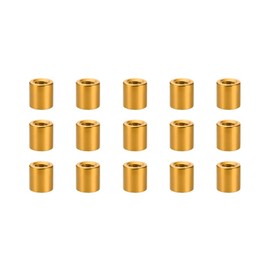YOKIVE Pack of 15 Spacers Aluminium Round Straight Spacers | Prevent Joint Deformation Perfect for Robot Drone (Golden M3 6 mm)
