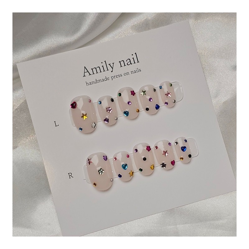 Cutie Gemstone [Handmade Nail Tips] Emily Nail - Stiletto /
