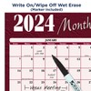 2024 AT-A-GLANCE® Horizontal Reversible Erasable Yearly Wall Calendar, 48" x