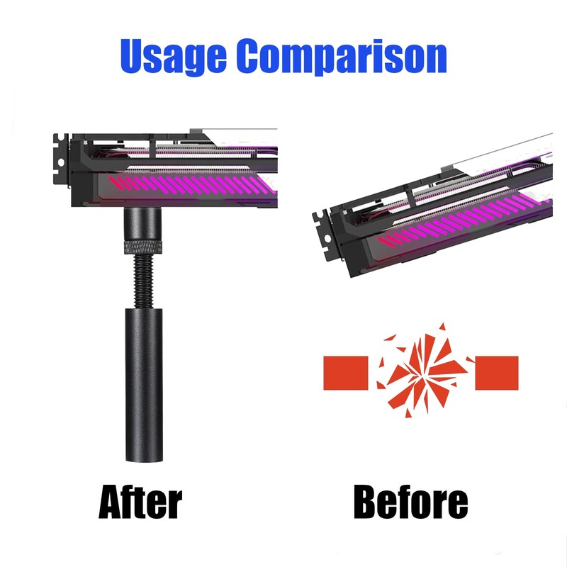 GPU Support Bracket,Aluminium Alloy Graphics Card Anti Sag Holder