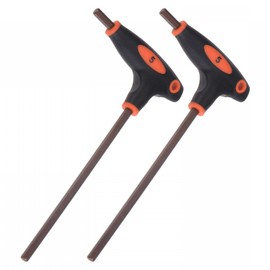 Unifizz 4 Pcs 5mm Metric T Handle Double Hex Key S2 Steel