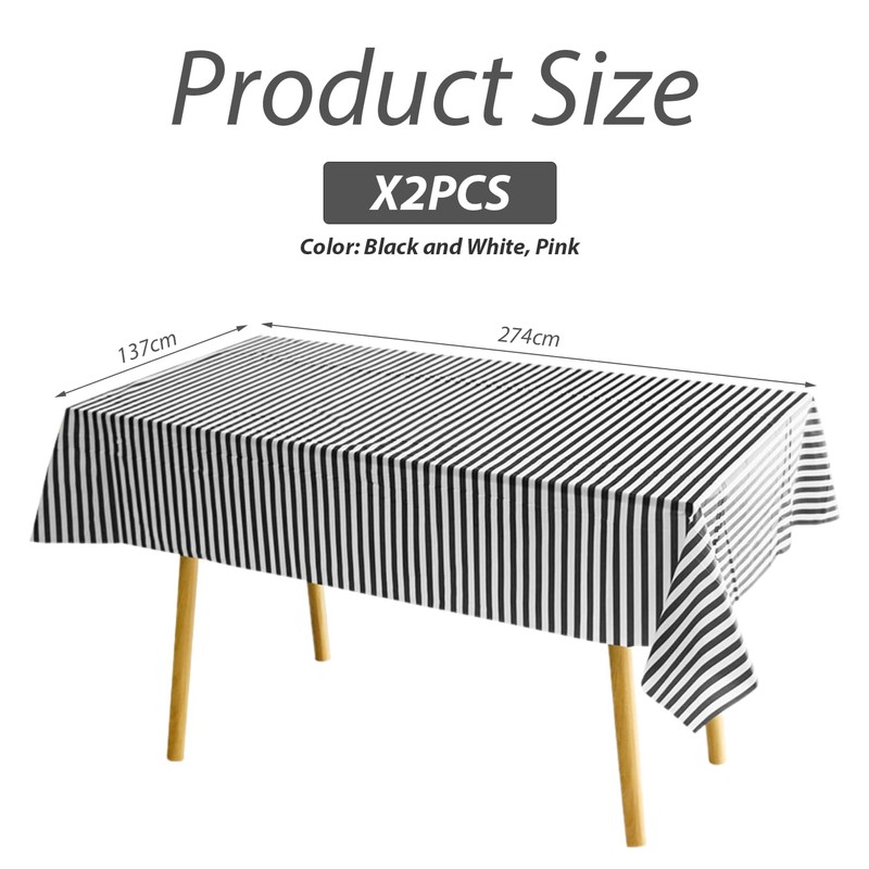 WUFGWBD 2 Striped Tablecloths, Table Decoration Tablecloths, Wedding Decoration Tablecloths,
