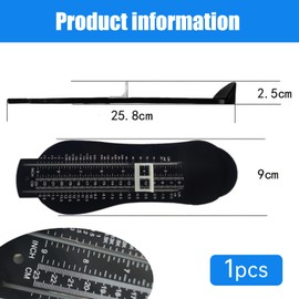 1PCS Foot Measure for Children UK Black Shoe Sizer Measuring Devices Foot Measure UK Accurate Foot Length Measurement Kids Foot Measure UK Shoe Size Measure UK For Shoe Fitting Foot Measuring Gauge