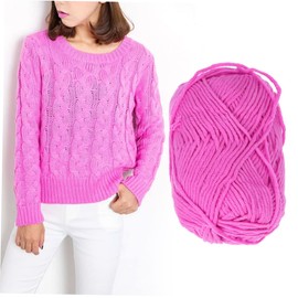 DOITOOL 50g Soft Warm Cotton Yarn Chunky Hand-Woven for Crochet Knitting for Sweaters for Crafting Projects