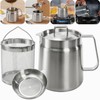 ZAVOOS 304 Stainless Steel Oil Filter Pot, 68 Oz Bacon