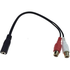 Xolixorium 3.5mm Female to 2 RCA Female Converter Adapter Cable – Gold Plated Stereo AUX Splitter – Connects Smartphones, Tablets to Amplifiers, Speakers – 20cm Durable PVC Jacket