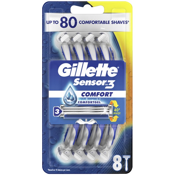 Gillette Sensor3 Comfort Disposable Razors - 8 Pack