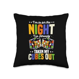 Speed Cubing Lover Clever Cube Math Puzzle Master Speedcuber Throw Pillow