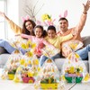Cholemy 30 Pcs Easter Large Cellophane Gift Basket Bags Bulk
