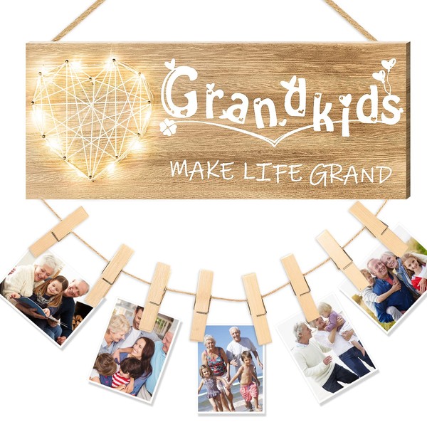 Gifts for Grandma, Grandma Christmas Great Gifts from Grandkids Picture Frame,Grandpa Gifts,Birthday Gifts for Grandma from Granddaughter,Grandparents Gifts 13.3 * 5.5 Inch Grandkids Photo Holder Frame