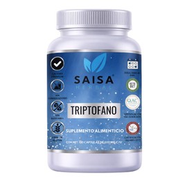 L-triptófano 120 Cápsulas Saisa Herbal | Sueño, Ánimo Y Estrés | Suplemento Natural | Calidad Premium
