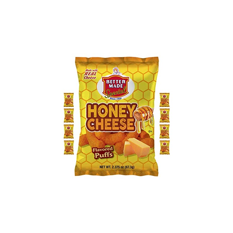 Better Made Special Honey Cheese Puffs (8) x Bags 2.375oz
