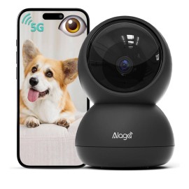 Alaga Security Camera for Home, Pets, Dogs & Cats – 5G & 2.4G WiFi, 2K, 360° Pan/Tilt