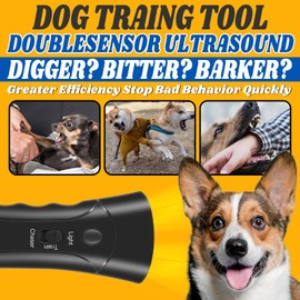 Anti Barking Control Device, Ultrasonic Anti Barking Device with 3 Modes & LED Light, Dual Sensor Dog Bark Deterrent Dog Barking Control Devices Dog Training Tools, Safe for Human & Dogs, up to 33FT