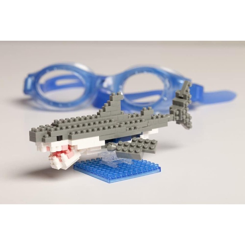 DAISO Great White Shark Petit Block from Daiso Japan