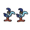 Road Cartoon Runner Metal Enamel Stud Earrings