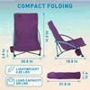 NORTHROAD Low Folding Beach Chair,Portable Lightweight Lowback Sling Chair, Outdoor