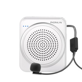 Voice Amplifier for Teachers, Portable Voice Amplifier with Wire Headset Microphone, Personal Mini Voice Amplifier for Tour Guides Classroom Speaking Meetings Yoga (White)