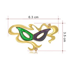 Mardi Gras Brooches for Women,Mardi Gras Crown Mask Brooch Pins, Sparkly Mardi Gras Buttons Pins,Mardi Gras Lapel Pin,Festival Carnival Parade Party Brooches for Mardi Gras Party Favor Supplies (Y04)