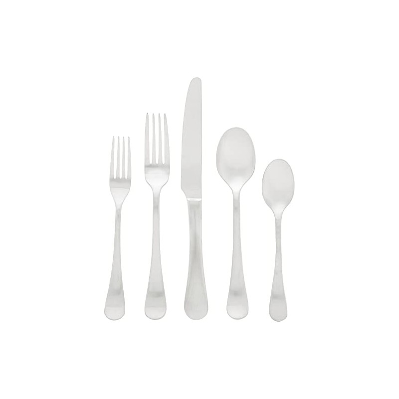 Ginkgo International Bergen 20-Piece Stainless Steel Flatware Set, Service for