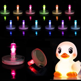 ZAGEVIVIN Light Up Rubber Duck Display with 16 Modes and 7 Colors, Self-Adhesive Mount （Rubber Duck not Included） (12Pcs)