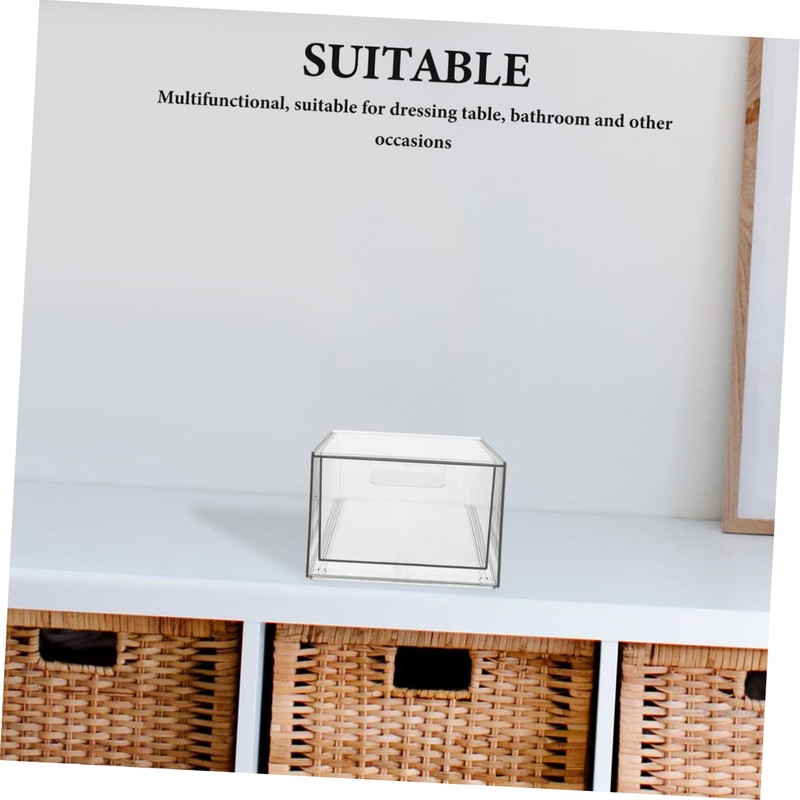 Operitacx Bathroom Drawer Organiser Stackable Acrylic Makeup Storage Box Dustproof