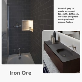 Jungarian Tub and Tile Refinishing Kit 35oz with Tools, Low Odor DIY Bathroom Paint Sink Tub Countertop Tile Shower Paint for Bathroom Kitchen Porcelain Fiberglass, Semi-Gloss Iron Ore