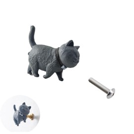 UtySty Drawer Knobs 3D Cat Shape Cabinet Handle Cartoon Pulls for Wardrobe Door Furniture Kitchen Cupboard Closet Dresser Hardware Kitty Theme Decor