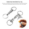 PFLYPF Pack of 6 Double-Headed Key Ring, Removable Metal Key