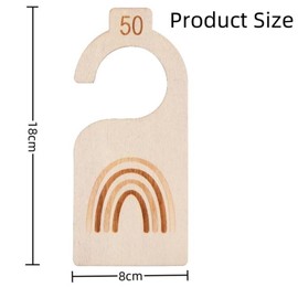 Lohill Baby Size Divider, Pack of 8 Baby Clothes Separators 50-92, Wardrobe Divider for Baby Clothes, Clothes Sizes Separator Baby, From Newborn to 24 Months (Wood)