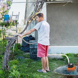 Pool Cover Pump above Ground - Submersible Water Sump Pump Swimming Water Removal Pumps, with Drainage Hose & 25 Feet Extra Long Power Cord, 850 GPH inGround, 3 Adapters