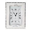 Happy Homewares Traditional 25th Anniversary Clock in White Epoxy with