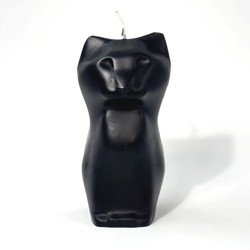 Hidden Skeleton Cat Candle (Black)