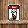 SHAWPRINT BEWARE OF THE DOG METAL GATE SIGN GERMAN SHEPHERD