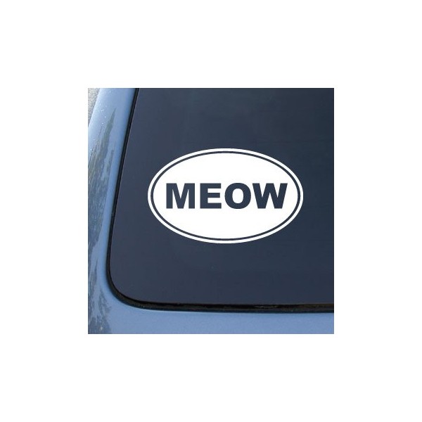 Meow - Cat - Vinyl Car Decal Sticker #1538 |