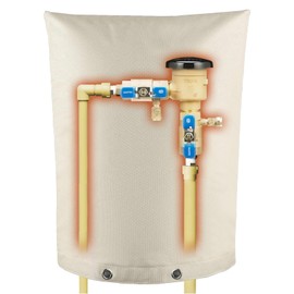 Backflow Preventer Cover Insulated Pouch (5°F),The Original Pipe Insulation Cover, Pressure Vacuum Breaker Cover,Winter Outdoor Sprinkler Cover，Thicken 5 Layers of Material(17" W x 20" H)