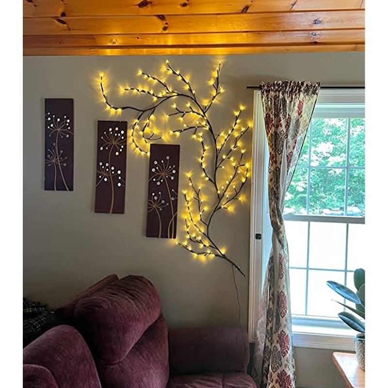 LKGOOD Vines for Home Decor with Remote Control On/Off Timmer