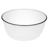 Corelle Livingware 28-Ounce Super Soup/Cereal Bowl, Classic Caf¿ Black Rim