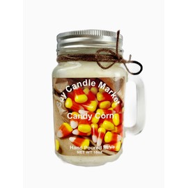Soy Scented Candles | Handmade & Highly Aromatic Candles Burns Upto 85 Hours in Glass Jar - Perfect for Home Decor, Wedding, Birthday, Dinner (Candy Corn, 16 oz)